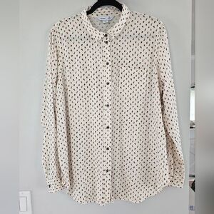 Old Navy Women's Classic Shirt Casual Floral Button Down